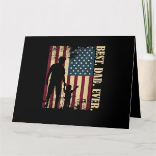 Bester Vater überhaupt mit uns Amerikanische Flagg Karte