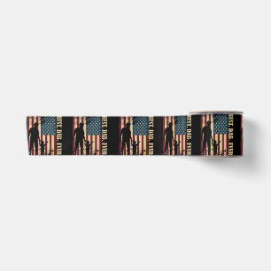Bester Vater überhaupt mit uns Amerikanische Flagg Satinband