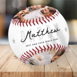 Bester Vater überhaupt Moderne athletische 3-Foto- Baseball