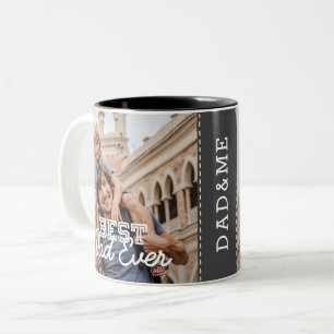 Bester Vater überhaupt Moderne coole Stickerei mit Zweifarbige Tasse