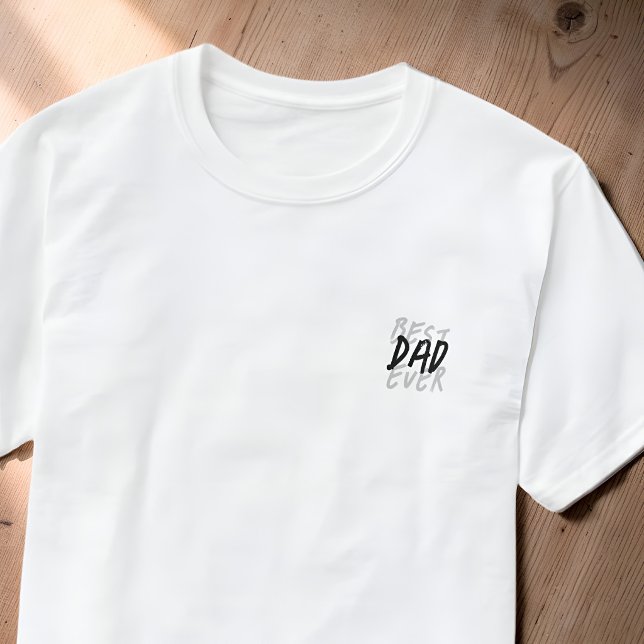 Bester Vater überhaupt Moderner schwarzer und grau T-Shirt (Von Creator hochgeladen)