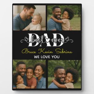 Bester Vater überhaupt Personalisierte Fotocollage Fotoplatte