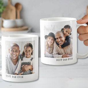 Bester Vater überhaupt personalisiertes Foto Kaffeetasse