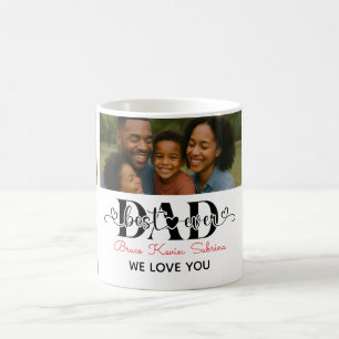 Bester Vater überhaupt Personalisiertes Fotocollag Kaffeetasse