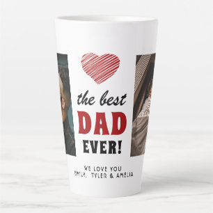 Bester Vater überhaupt Rotes Herz 2 Foto Milchtasse