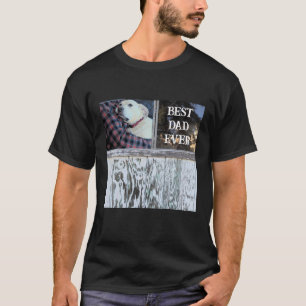 Bester Vater überhaupt Rustikales abgenutztes Holz T-Shirt