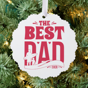 Bester Vater überhaupt – Silhouette von Vater und  Ornament Karte