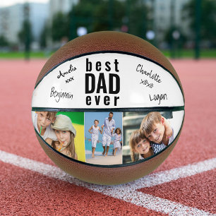 Bester Vater überhaupt unterschriebene Foto Weiße Basketball