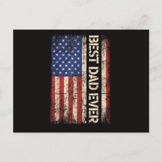 Bester Vater überhaupt US-amerikanische Flagge Ges Feiertagspostkarte