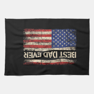 Bester Vater überhaupt US-amerikanische Flagge Ges Geschirrtuch