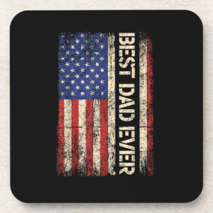 Bester Vater überhaupt US-amerikanische Flagge Ges Getränkeuntersetzer