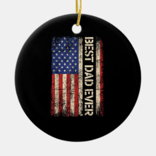 Bester Vater überhaupt US-amerikanische Flagge Ges Keramik Ornament