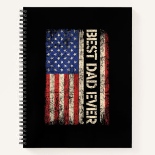 Bester Vater überhaupt US-amerikanische Flagge Ges Notizbuch