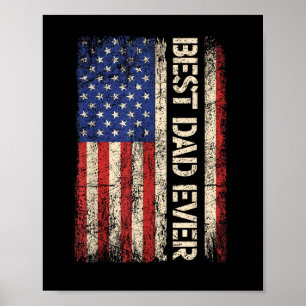Bester Vater überhaupt US-amerikanische Flagge Ges Poster