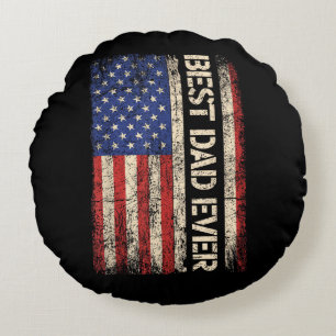 Bester Vater überhaupt US-amerikanische Flagge Ges Rundes Kissen