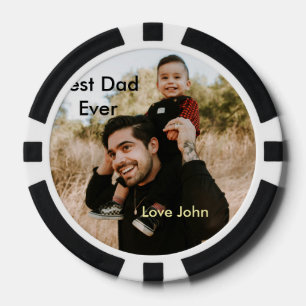 Bester Vater überhaupt Vater Papa Geschenk Foto Na Pokerchips