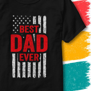 Bester Vater überhaupt Vintage Amerikanische Flagg T-Shirt