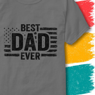 Bester Vater überhaupt Vintage Amerikanische Flagg T-Shirt