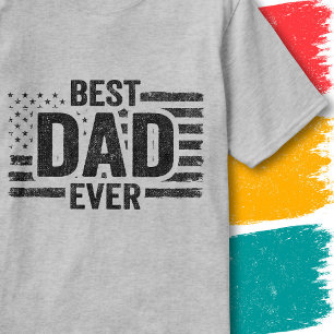 Bester Vater überhaupt Vintage-amerikanische Flagg T-Shirt