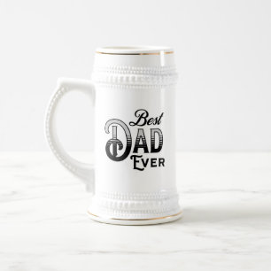Bester Vater überhaupt Vintage-Text Schwarz und Bierglas