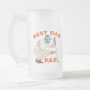 Bester Vater unter Par Mattglas Bierglas