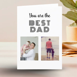 Bester Vater Vatertag 2 Foto-Collage Feiertagskarte