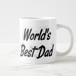 Bester Vater Vathers Day Schwarzer Halbtext Jumbo-Tasse