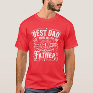 Bester Vater Vintag limitierte Edition Geschenk fü T-Shirt