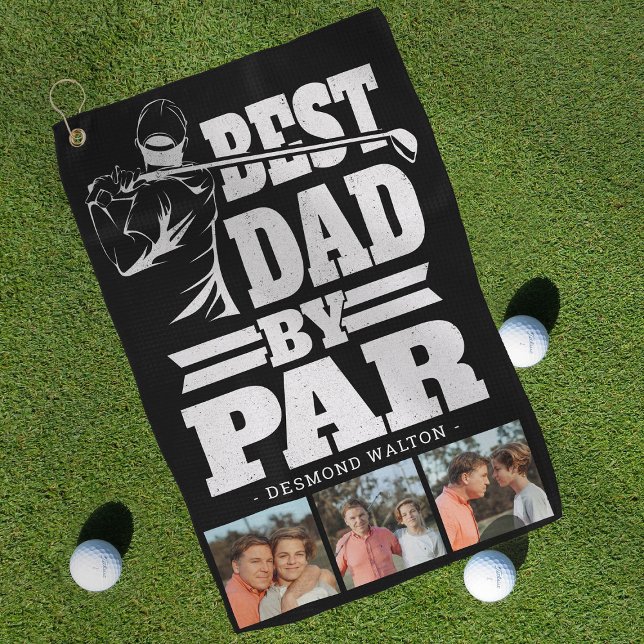 Bester Vater von Par 3xFoto Väter Tagesgeschenk Golfhandtuch (Von Creator hochgeladen)