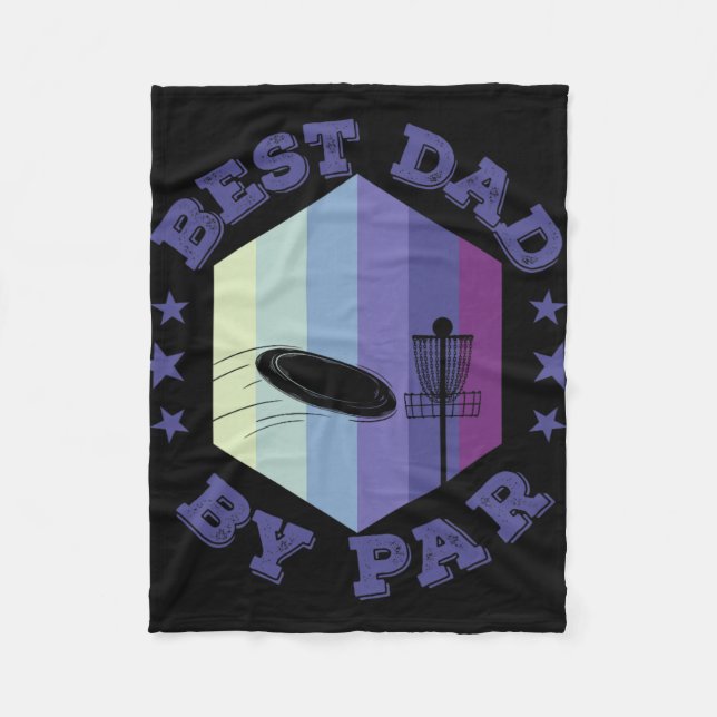 Bester Vater von Par Discgolf  Fleecedecke (Vorderseite)