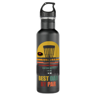 Bester Vater von Par Disk Golf Retro Frisbee Golf  Edelstahlflasche