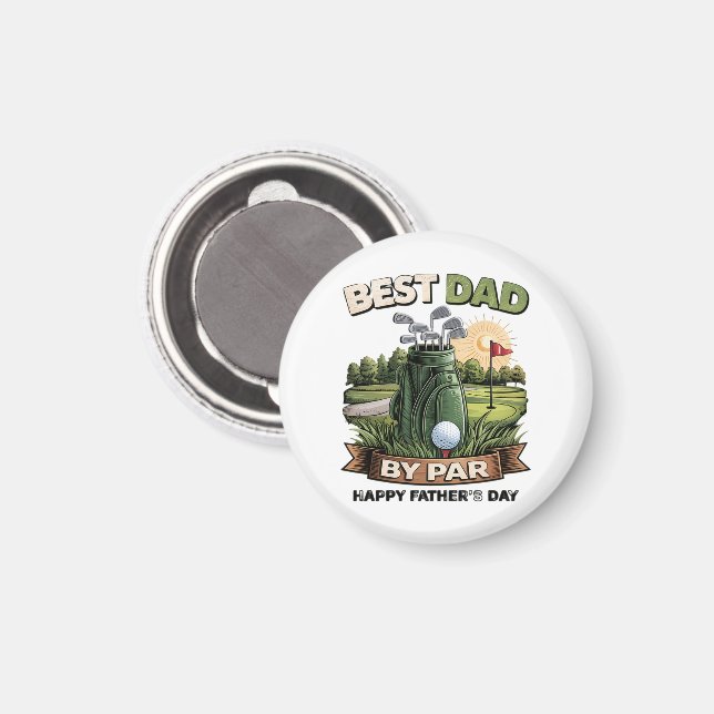 Bester Vater von Par Golf-Vater Lustig Magnet (Vorderseite/Rückseite)