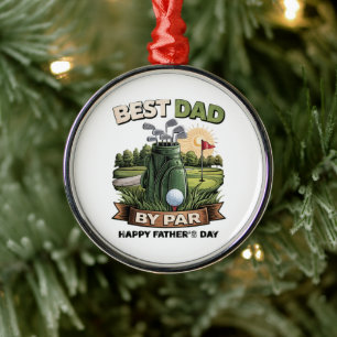 Bester Vater von Par Golf-Vater Lustig Ornament Aus Metall