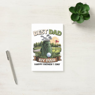 Bester Vater von Par Golf-Vater Lustig Post-it Klebezettel