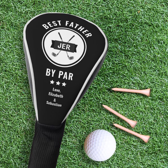 Bester Vater von Par Golfer Golf Lover Modernes Sc Headcover (Best Father By Par Golfer Golf Lover Modern Black Golf Head Cover)