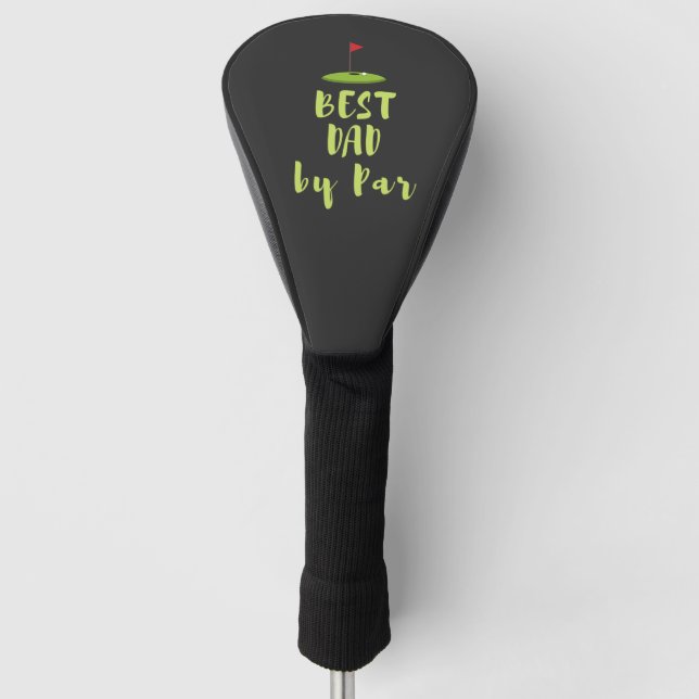 Bester Vater von Par mit Golf Flag Golfer Vater   Headcover (Vorderseite)