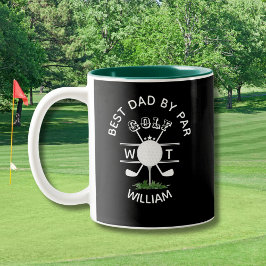 BESTER VATER VON PAR-MONOGRAMM NAME ZWEIFARBIGE TASSE