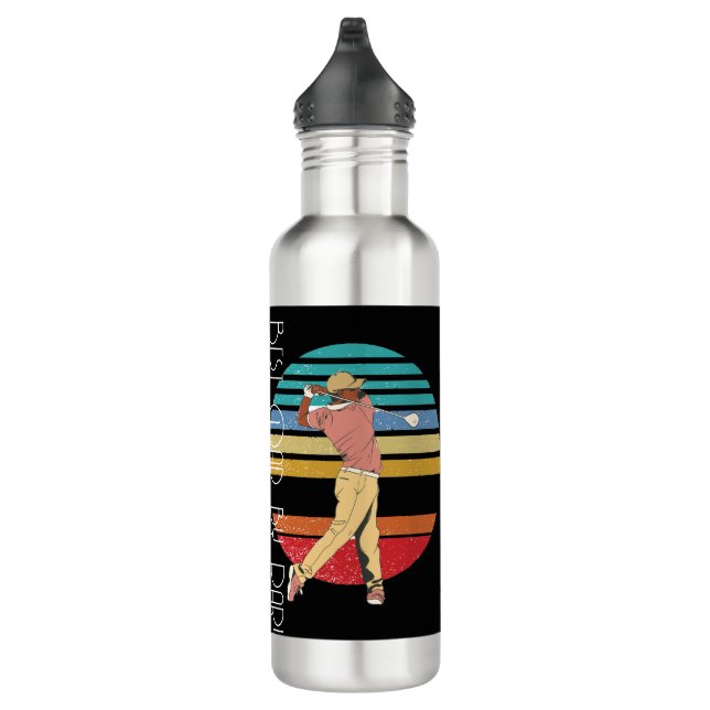 Bester Vater von Par Rainbow & Black Edelstahlflasche (Rechts)
