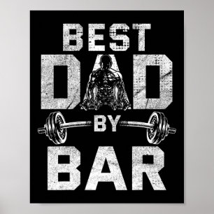 Bester Vater von R für Väter im Fitnessstudio zum Poster