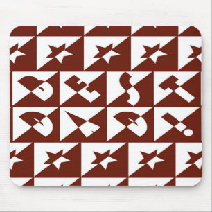 Bester Vater Wild Text in Rot Mousepad