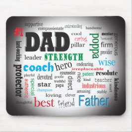 Bester Vater Word Cloud Mousepad