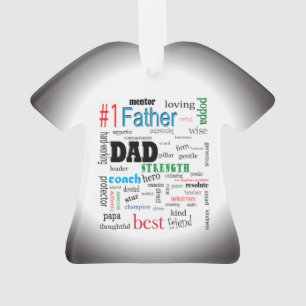 Bester Vater Word Cloud Ornament
