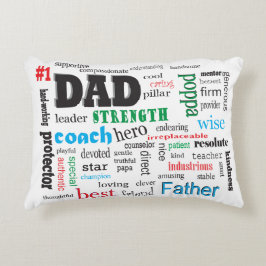 Bester Vater Word Cloud Zierkissen