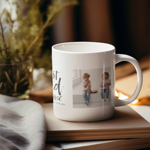 Bester Vater   Zwei-handgeschriebene FotoCollage Kaffeetasse