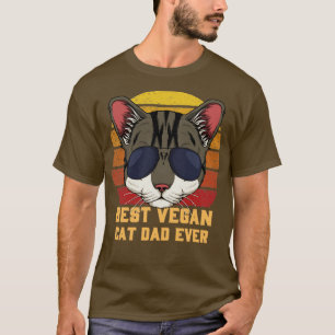 Bester Veganer Cat Vater je T-Shirt