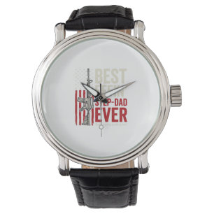 Bester verdammter Stiefvater ever Patrioten Vintag Armbanduhr