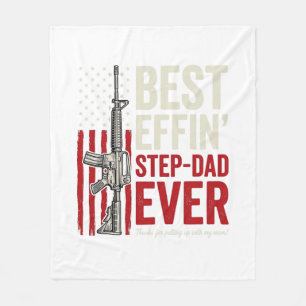 Bester verdammter Stiefvater ever Patrioten Vintag Fleecedecke