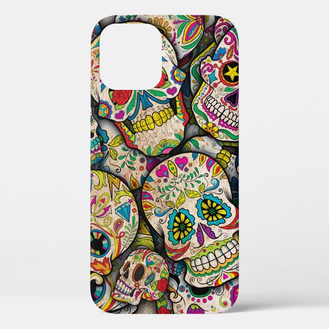 Bester Verkauf von Zucker-Schädelmuster Case-Mate iPhone Hülle (Rückseite)
