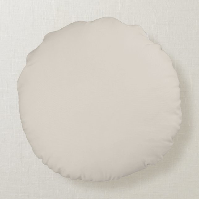Bester Verkäufer von weißer Creme Elfenbeinfarben Rundes Kissen (Rückseite)