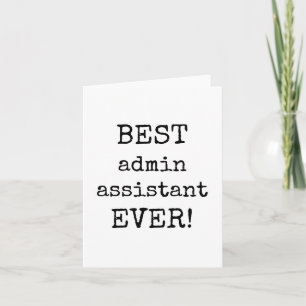 Bester Verwaltungsassistent je, Wertungskarte Karte